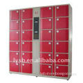 red metal 24-door public electronic locker